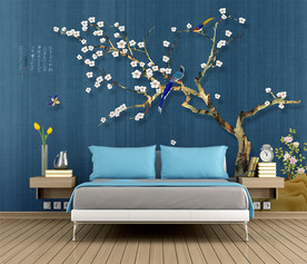 手绘花鸟画 新中式 装饰画