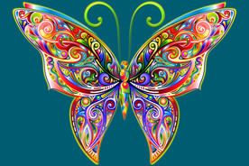 超巨大异域民族风彩色蝴蝶