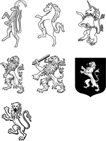 各类盾牌矢量素材图片