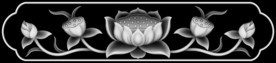 莲花抽斗精雕浮雕灰度图