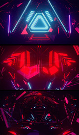 运动机械形状音乐视频背景