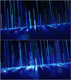 蓝色光线上升VJ视频