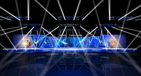 室内发布会绚丽灯光效果企业年会