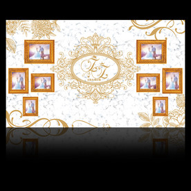 白色大理石香槟色简约婚礼