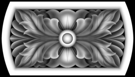 楼梯扶手方形洋花精雕图