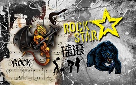 时尚潮流嘻哈摇滚装饰画