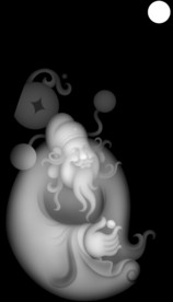 财神佛浮雕精雕灰度浮雕