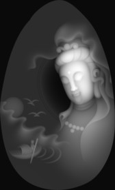 观音浮雕精雕灰度