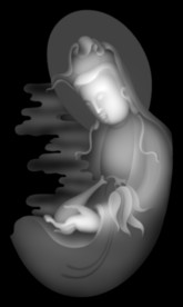 观音浮雕精雕灰度