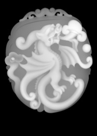 仿古龙浮雕精雕灰度