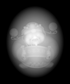 卡通财神浮雕精雕灰度