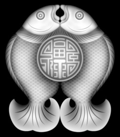 双鱼年年有鱼挂屏精雕浮雕