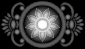 门上洋花精雕浮雕灰度