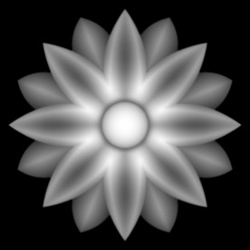 欧式圆形门上洋花精雕浮雕灰度