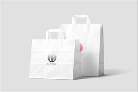 白色购物纸袋样机