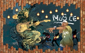 嘻哈音乐潮流装饰画背景墙