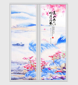 创意中国风写意风景移门