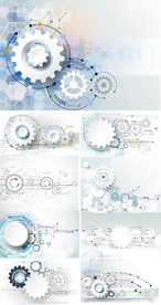 简洁白灰齿轮方格科技未来职业