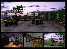 楼顶茶室效果图