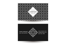 精致矢量几何图形商务名片