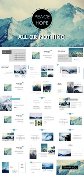 清新时尚简约杂志风画册PPT模