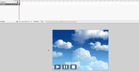 按钮控制播放暂停停止白云飘动画