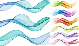 曲线弧线流动流畅彩色梦幻时尚光