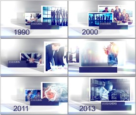 企业历史时间线AE模板展示