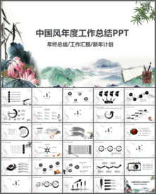 2018中国风商务汇报总结模板