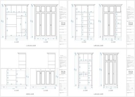 各种尺寸衣柜立面图
