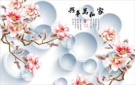 家和万事兴电视背景墙