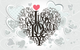 现代简约创意爱心电视背景墙