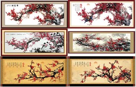 国画梅花6张套图