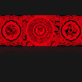 中式汉唐婚礼舞台背景