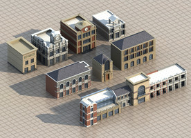 3DMAX商业建筑元素模型
