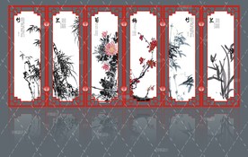 中国风屏风设计