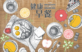 手绘餐厅背景墙