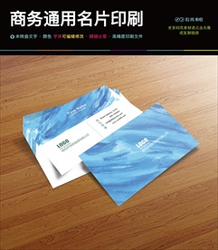 经典商务清爽商业地产名片