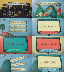 素描风格的开场展示AE模板