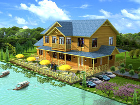 木屋模型含材质