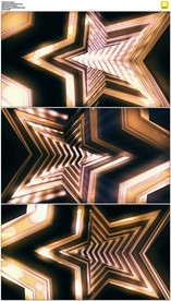 金色动感五角星隧道穿梭