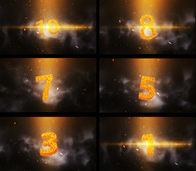 大气质感纹理数字10秒倒计时