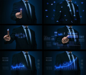 智能科技屏幕互动视频素材