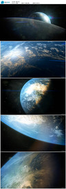 高清宇宙视角观测地球全景视频