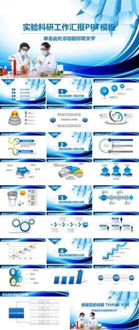 实验科研工作汇报PPT模板