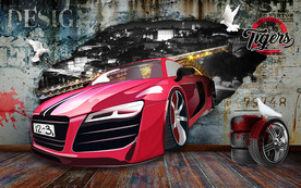 汽车立体工装背景墙