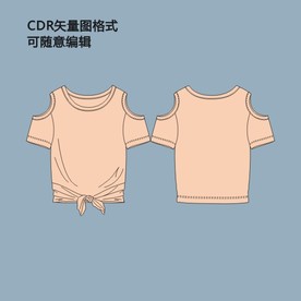 短袖系带T恤
