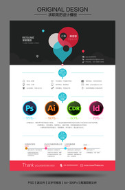 创意设计色彩个人简历