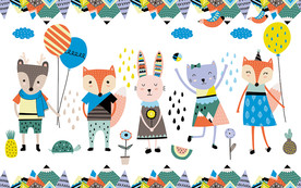 时尚卡通背景墙