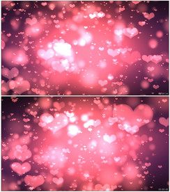 4K唯美浪漫粉色心形婚礼背景